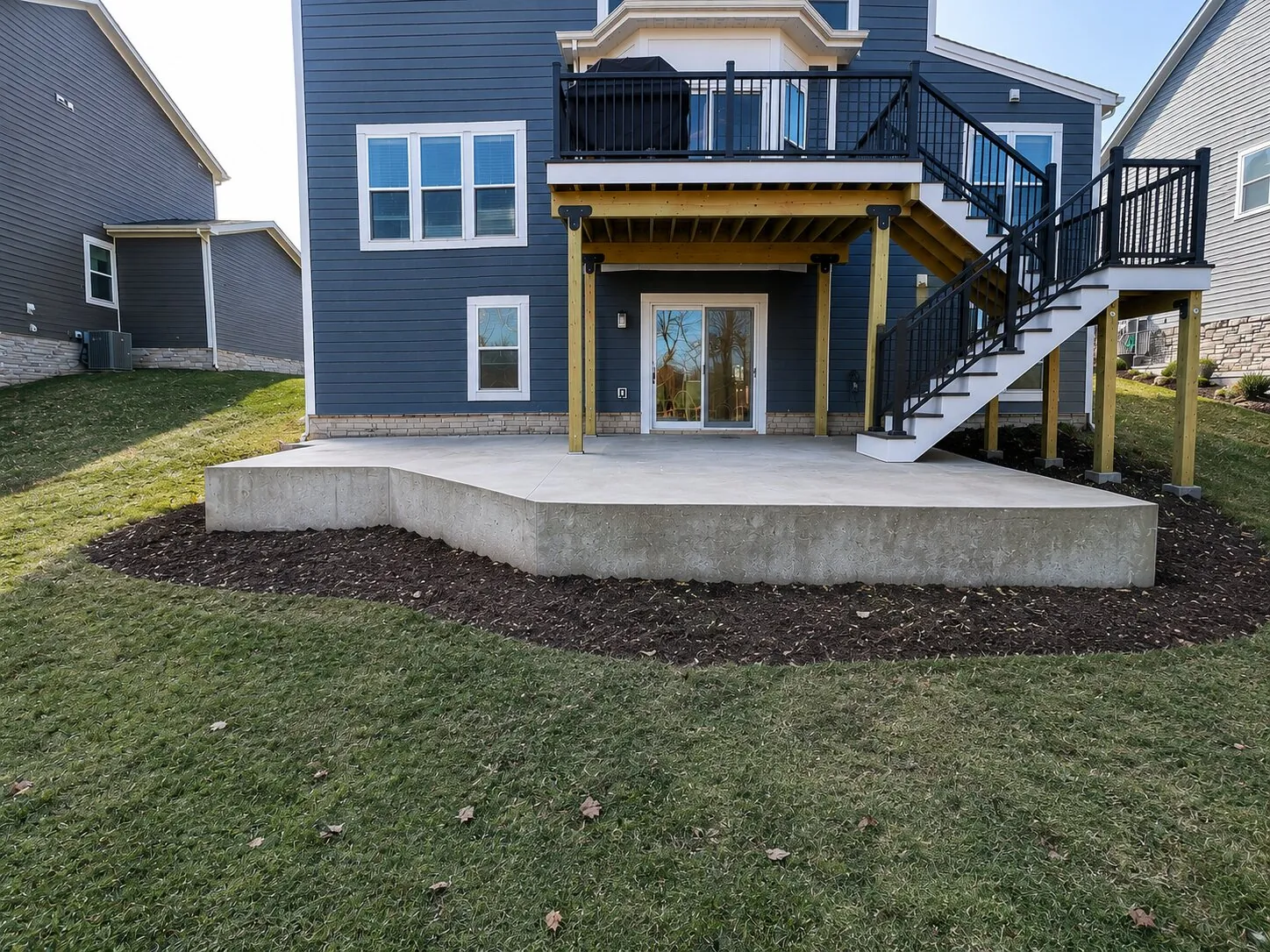 Stamped and decorative concrete project by SunScapes Ohio 2